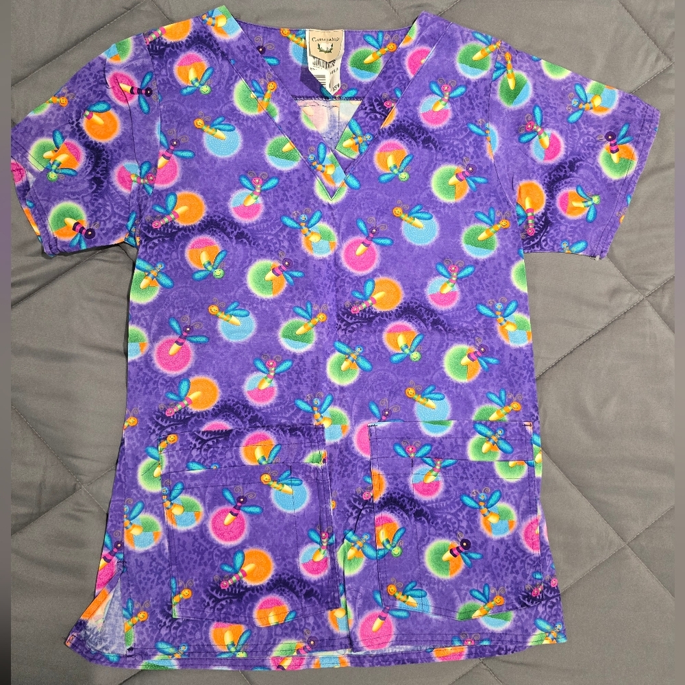 New W/out Tags Colorful Butterfly And Insects Women's Blouse